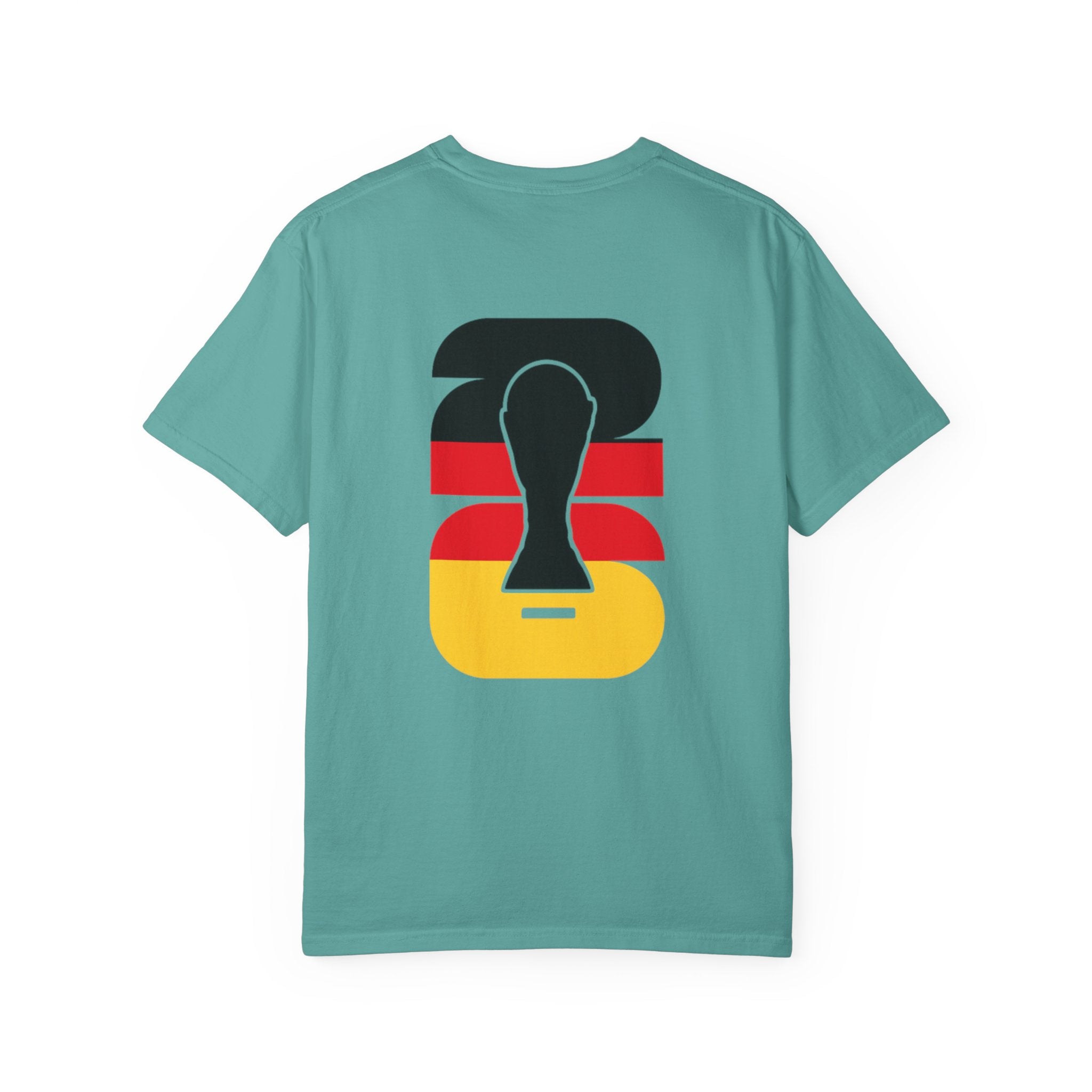 World Cup Soccer T-Shirt — Retro German Flag Trophy Design