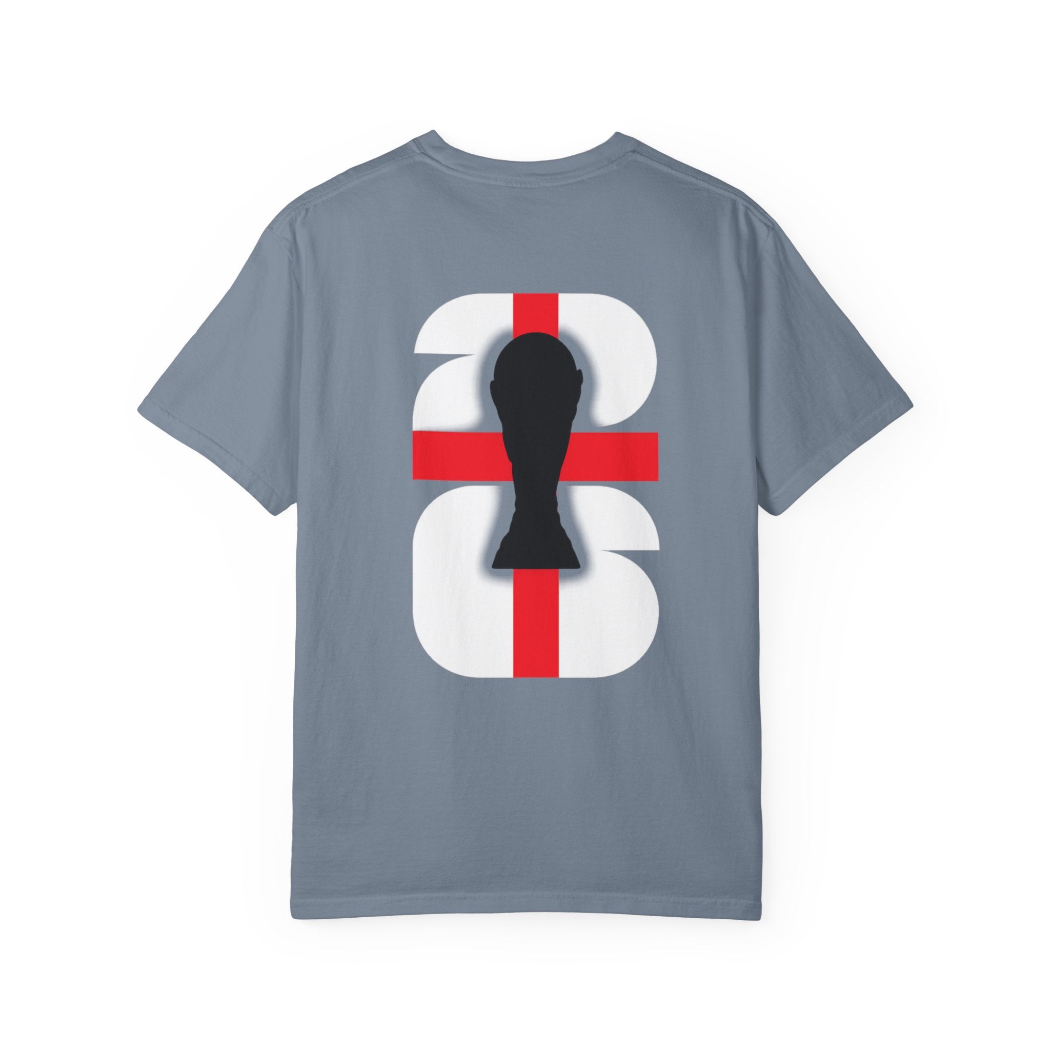 T-Shirt — Black Fish Silhouette over Red Cross Graphic Back Print