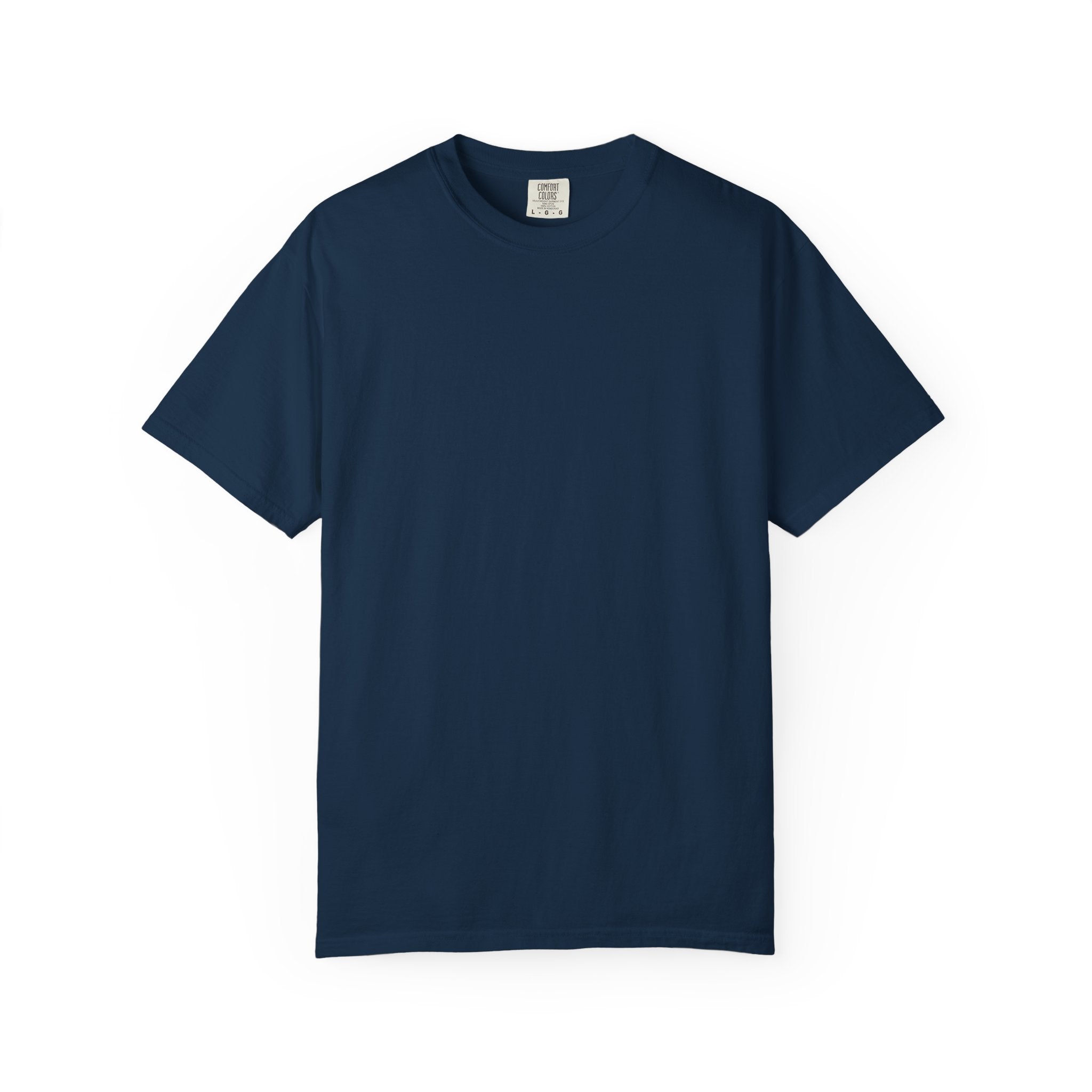 T-Shirt — Black Fish Silhouette over Red Cross Graphic Back Print