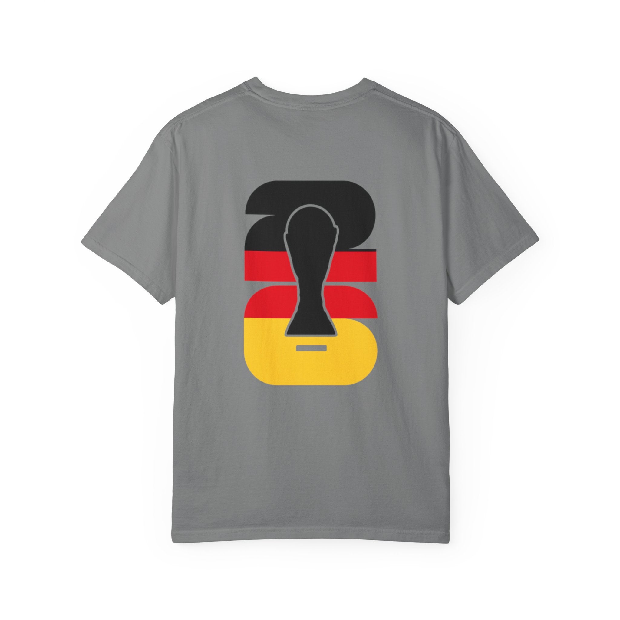 World Cup Soccer T-Shirt — Retro German Flag Trophy Design