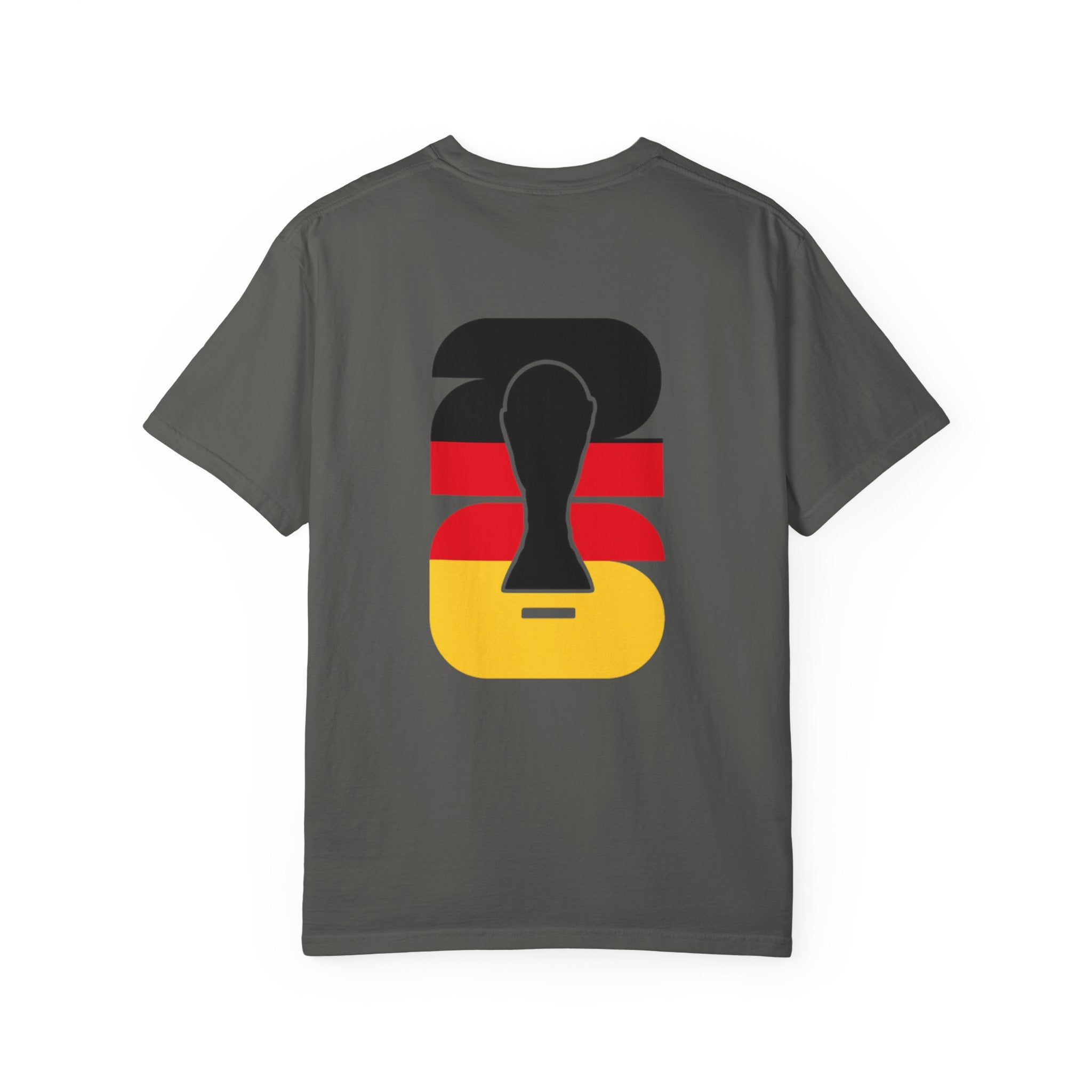 World Cup Soccer T-Shirt — Retro German Flag Trophy Design