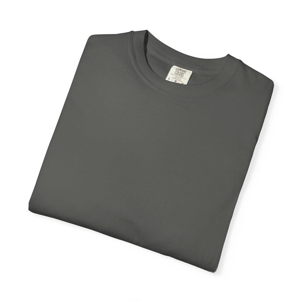 T-Shirt — Black Fish Silhouette over Red Cross Graphic Back Print