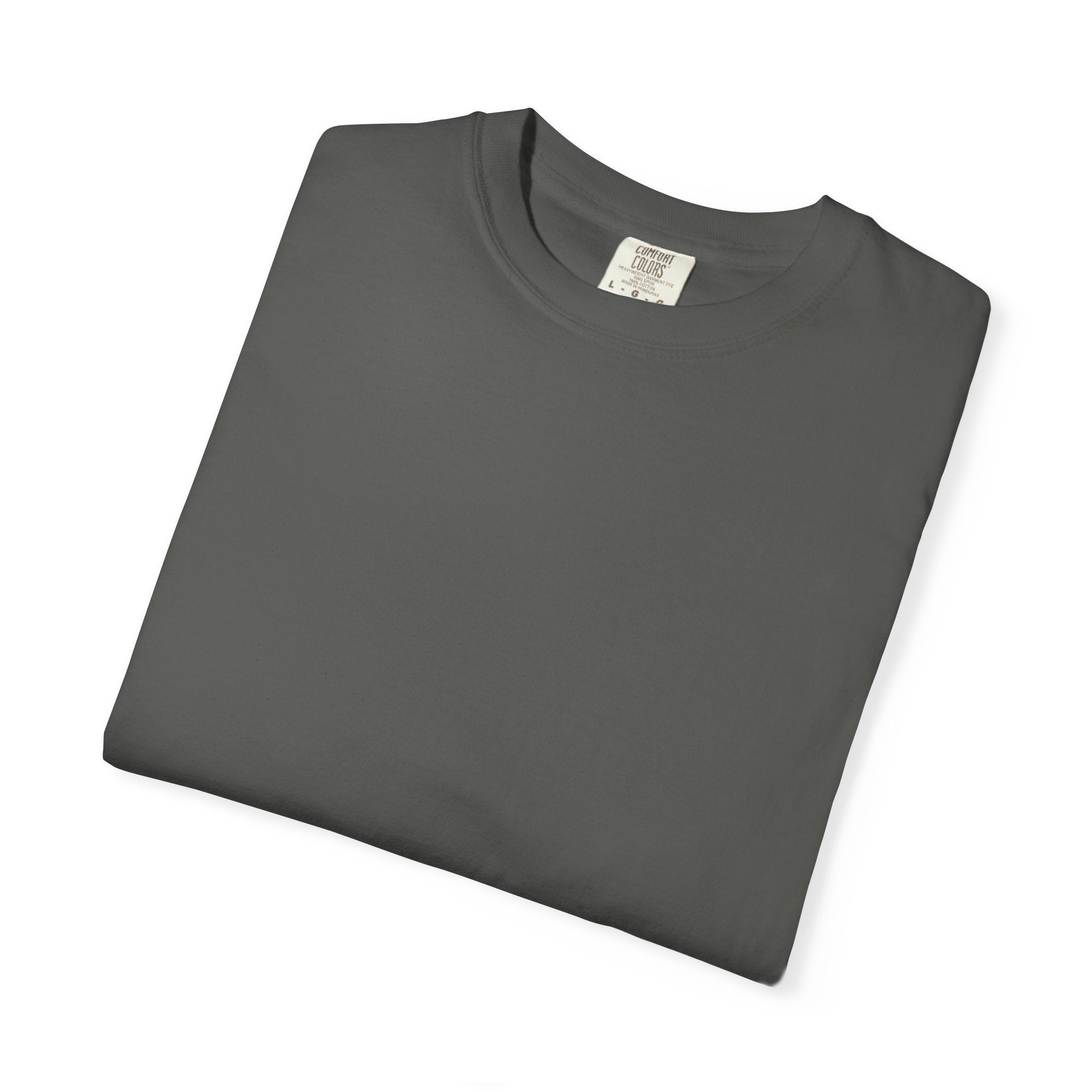 T-Shirt — Black Fish Silhouette over Red Cross Graphic Back Print