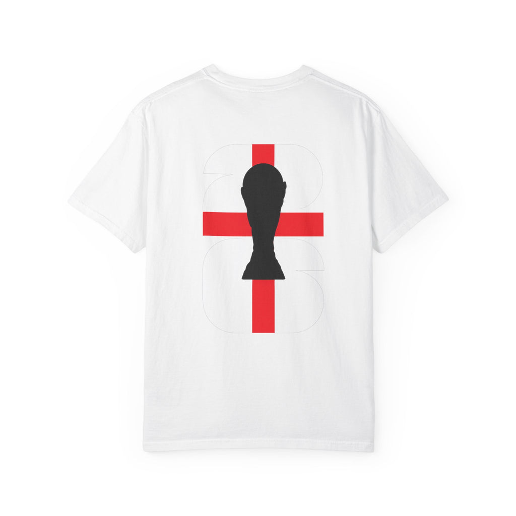 T-Shirt — Black Fish Silhouette over Red Cross Graphic Back Print
