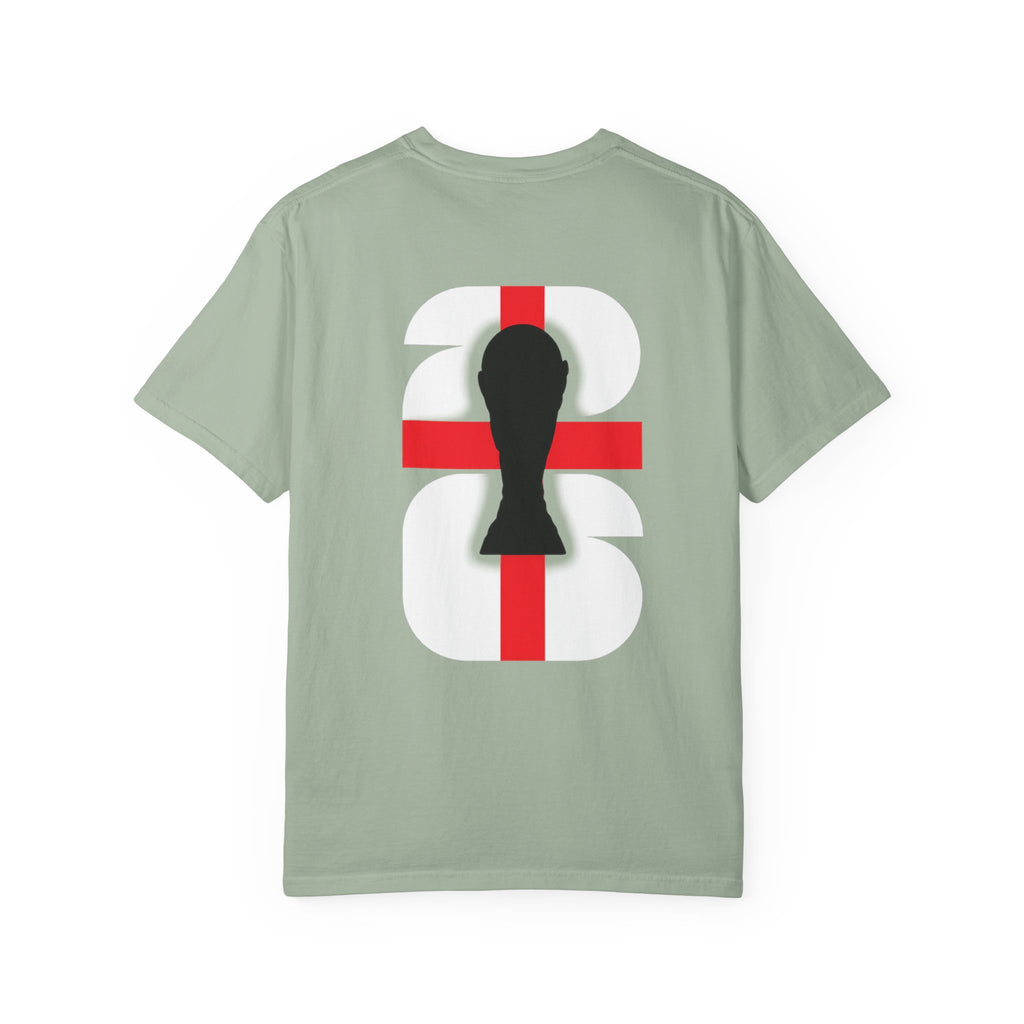 T-Shirt — Black Fish Silhouette over Red Cross Graphic Back Print