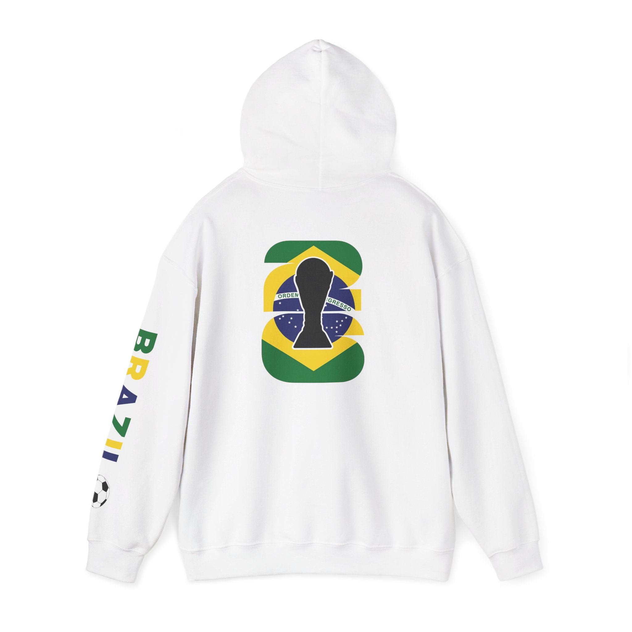Unisex Brazil World Cup 2026 Country Name Sleeve Hoodie